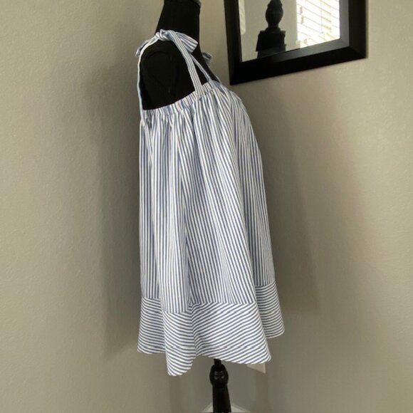 NWT English Factory Amelia Blue Stripe Tie Mini Dress Small - Picture 4 of 14